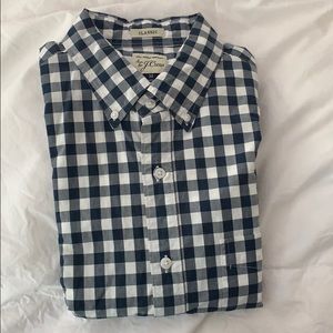 J. Crew navy white check EUC